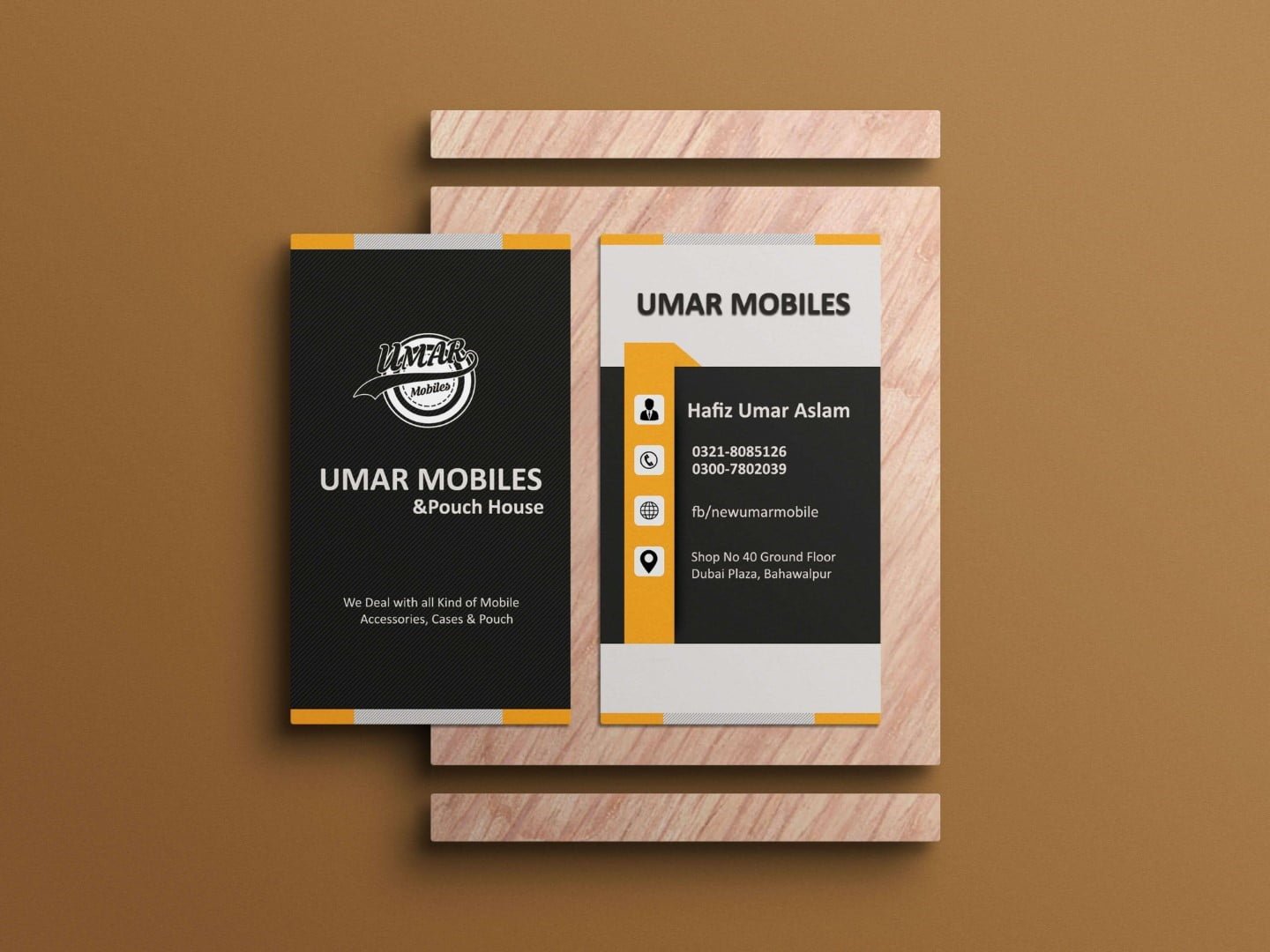 Umar Mobile Business Card Design