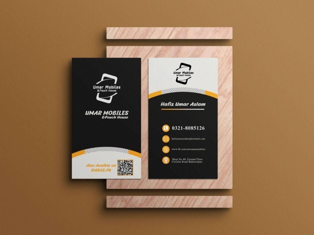 Umar Mobiles Business Card Design