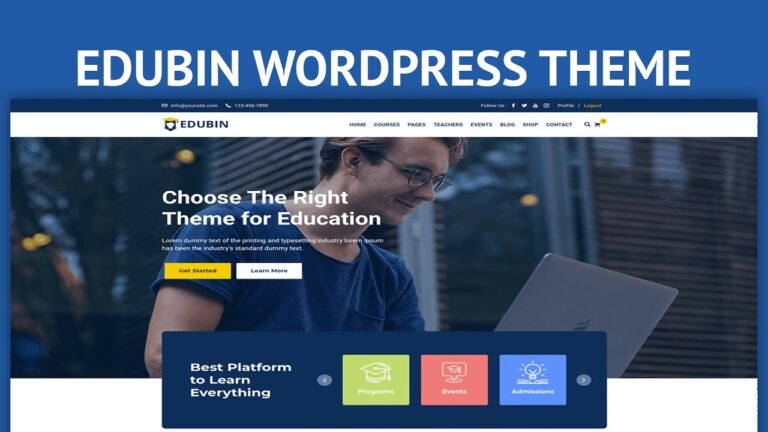 Edubin Education WordPress theme