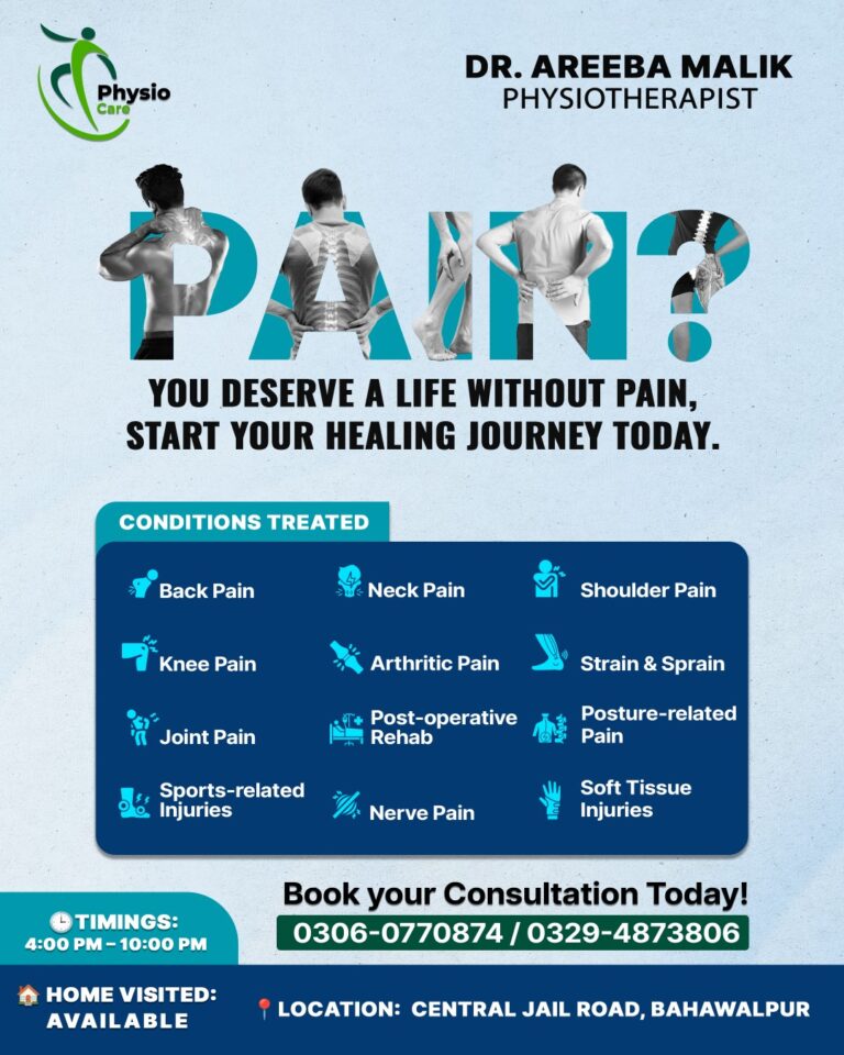 Pain relief physiotherapy banner design