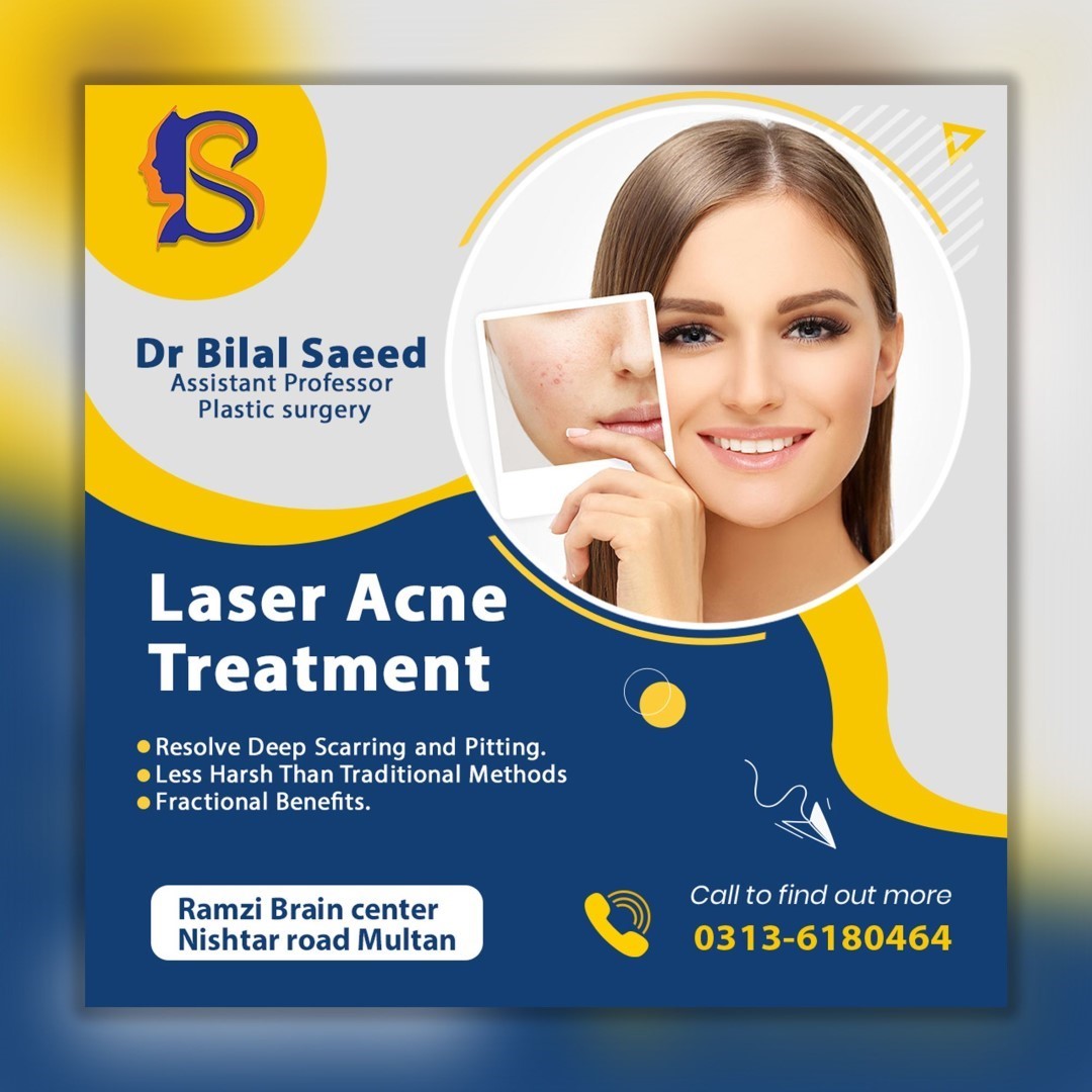 Laser acne treatment banner design