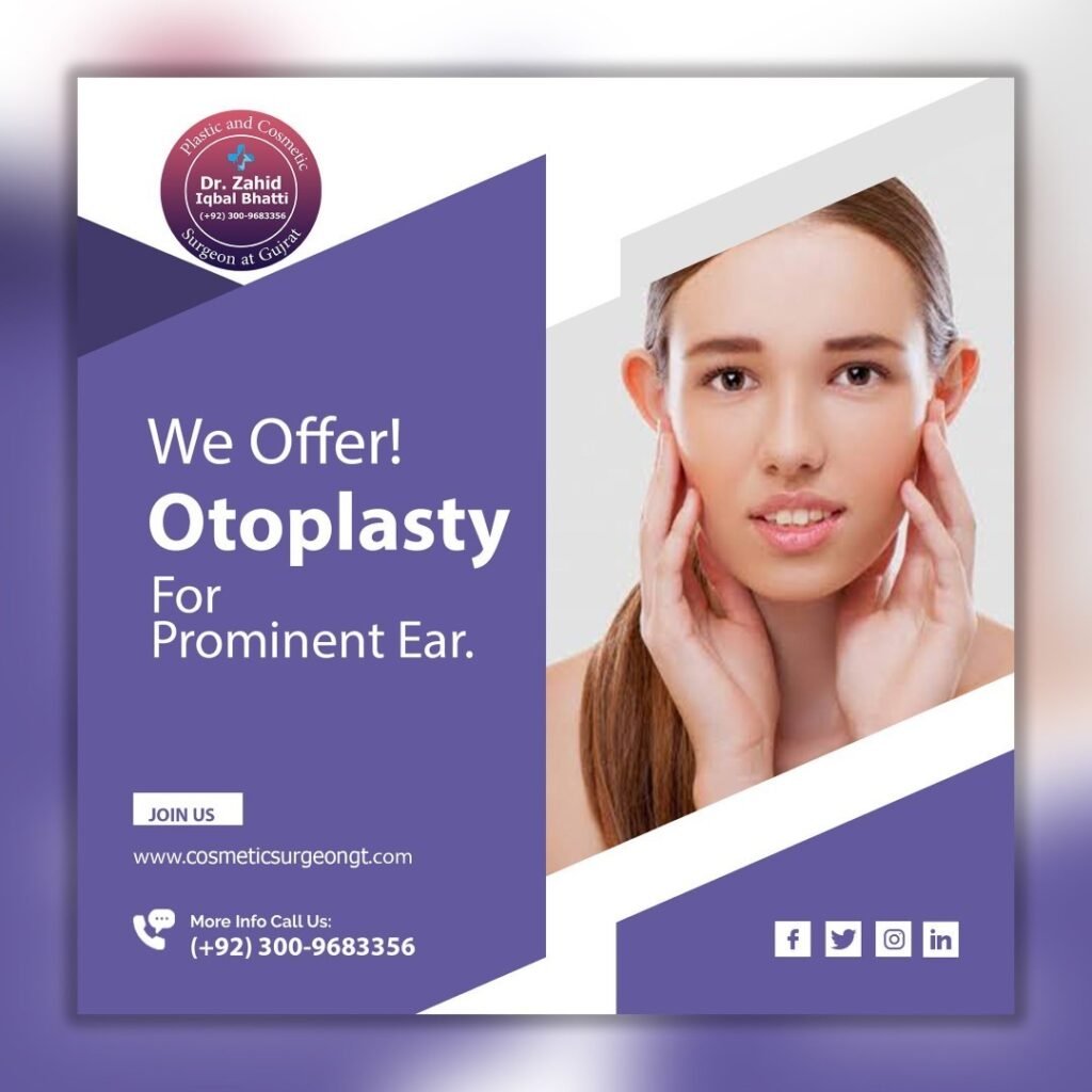Otoplasty – Ear Reshaping Surgery Awareness Banner Design - Hub Tech